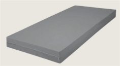 MATELAS "ALBA" 70 X 190 X 18CM - MOUSSE 35K - HOUSSE PU GRISE IMPERMEABLE