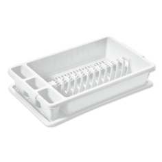 EGOUTTOIR VAISSELLE BLANC AVEC PLATEAU 45X26CM -TONTA