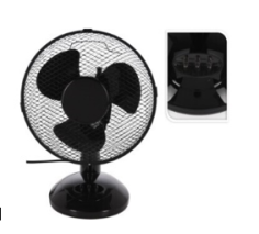 VENTILATEUR DE TABLE NOIR 23 CM