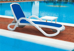 BAIN DE SOLEIL ALPHA  STRUC. BLANC TOILE  BLEU 112 - ACCOUDOIR - NARDI Made in E