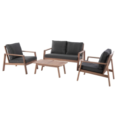 SALON COMPLET TIWI - 1 CANAPE + 2 FAUTEUILS + 1 TABLE