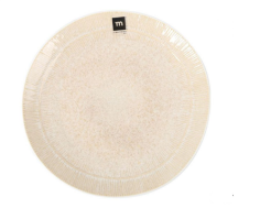 ASSIETTE CREUSE 22CM  FAIENCE CALOBRA CREME