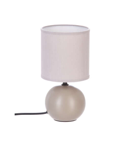 LAMPE DE CHEVET BOULE  25CM TAUPE MAT