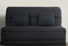 BANQUETTE BZ 140 X 190 - MATELAS 15CM DENSITE 35KG  - GRIS