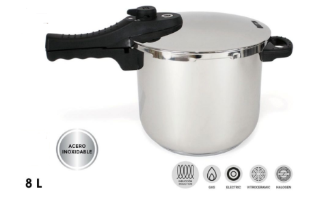 AUTOCUISEUR  8 L ACIER  INOXIDABLE **ESP**