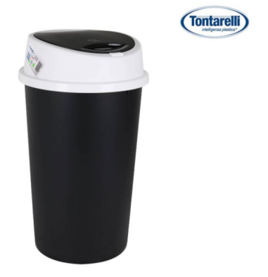 POUBELLE DE CUISINE 25L NOIRE / BLANCHE -  BINGO