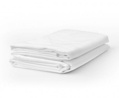 DRAP PLAT LIT 160X200 BLANC POLY/COTON  280X320CM **ESP**