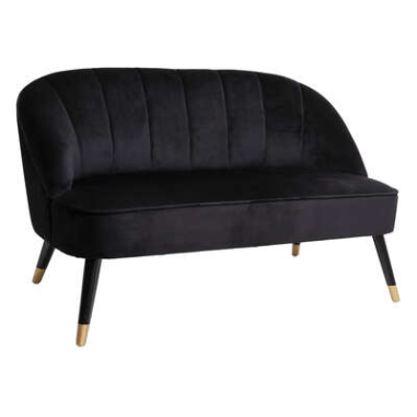 BANQUETTE 2PL VEL NOIR JJ - A -