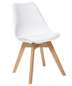 CHAISE BOYA BLANC PIED COMPAS HETRE