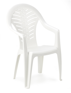 FAUTEUIL EMPILABLE OCEAN  BLANC  Made in EU