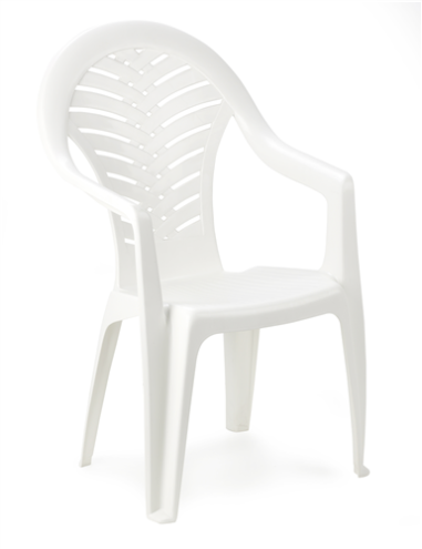 FAUTEUIL EMPILABLE OCEAN  BLANC  Made in EU