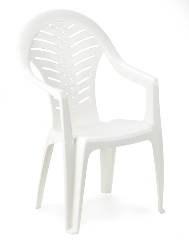 FAUTEUIL EMPILABLE OCEAN  BLANC  Made in EU