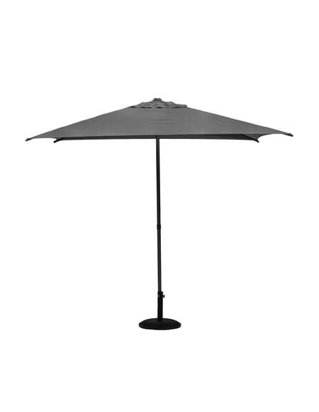 PARASOL GRIS ARDOISE 2.5M X 2.5M MAT ALU 38MM PUSH SOYA - CSP