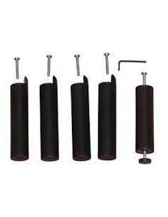 5 PIEDS PVC NOIR  POUR SOMMIER LATTES 22CM PM