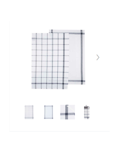 TORCHONS LOT DE 2 TRADI BLEU GRIS 100% COTON  50 x70cm