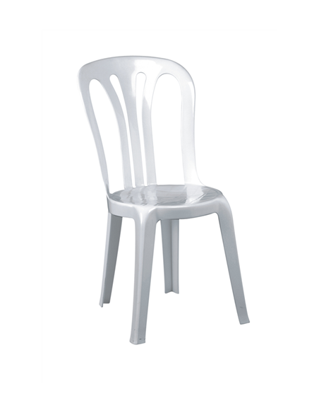 CHAISE DE JARDIN  GARROTXA  BLANCHE - EMPILABLE Made in EU