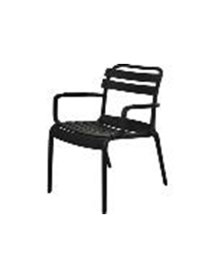CHAISE EMPILABLE PP GRS NOIR