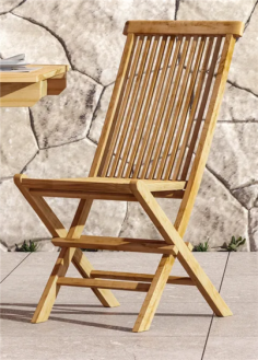 CHAISE   PLIANTE JAVA  TECK