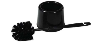 BALAYETTE  WC NOIRE  + SUPPORT NOIR