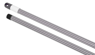 MANCHE A BALAI METAL  " GRIS " 1m30 - VIS ITALIEN - embout gris