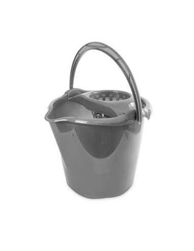 SEAU ESPAGNOL ROND 13.5L GRIS + ESSOREUR GRIS