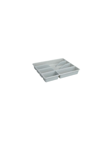 RANGE COUVERTS 5 CASES  GRIS