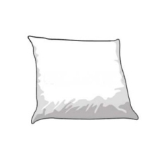 TAIE SEMI DURABLE AVEC RABAT 60 X 60 IRIS (EMBALLAGE PAR 12)