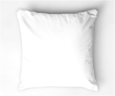 TAIE D'OREILLER PORTE FEUILLE 65 X 65 BLANC RABAT 20 CM **ESP**