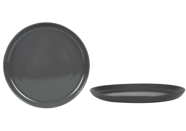 ASSIETTE PLATE NAÏLA  GRES  GRIS 25 CM **ESP**