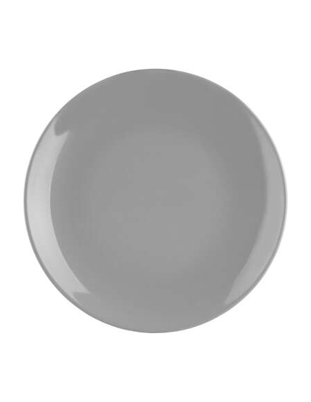 ASSIETTE DESSERT FAIENCE GRIS Ø20 CM "LORA"
