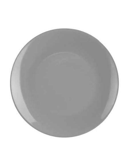 ASSIETTE PLATE FAIENCE GRIS Ø26 CM "LORA"