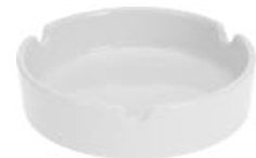 CENDRIER  BLANC  PORCELAINE 10 x 3 CM
