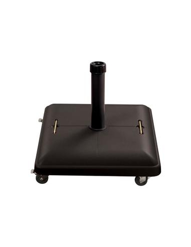 PIED DE PARASOL ANTRACITE 40 KG POIGNET & ROULETTES TUBE Ø37CM A Ø52CM