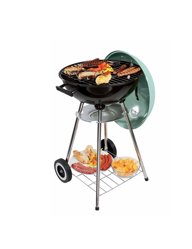 BARBECUE CHARBON ACIER & CUISSON VAPEUR Ø41XH 84 CM.