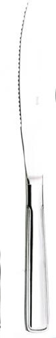 COUTEAU TABLE DOUBLE FILET ACIER  INOX 18/0  -  2 MM