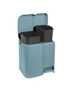 POUBELLE CUISINE  25 L TRI SELECTIF 2 CASES BLEU