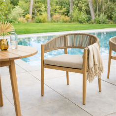 FAUTEUIL REPAS TEVIO TAUPE ***ESP***