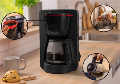 CAFETIERE ELECTRIQUE BOSCH **MYMOMENT** NOIRE TKA2M113 - 10/15 TASSES