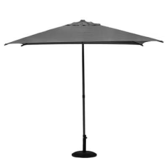 PARASOL GRIS ARDOISE 2.5M X 2.5M MAT ALU 38MM PUSH SOYA - CSP 2