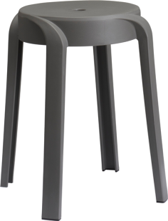 TABOURET EMPILABLE PP GRIS