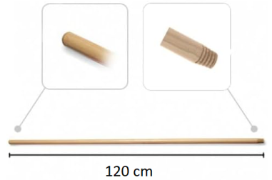 MANCHE A BALAI BOIS 1M20 VIS ITALIEN - IRIS