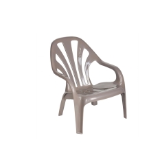 FAUTEUIL BAS EN RESINE BOLERO - TAUPE