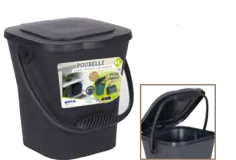 POUBELLE A COMPOST AVEC COUVERCLE 6L EDA FRANCE