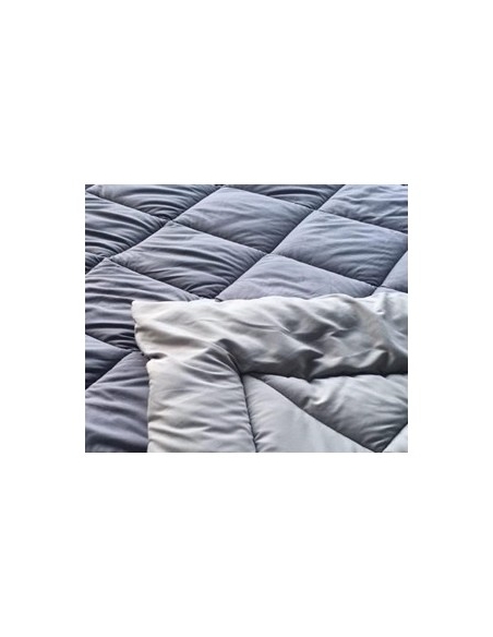 COUETTE MICROFIBRE "SOFT PLUS" 240 X 260 CM GRIS FONCE 550 GR/M²