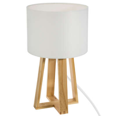 LAMPE MULTIPIED MOLU HAUT 34,5 CM BOIS BLANC