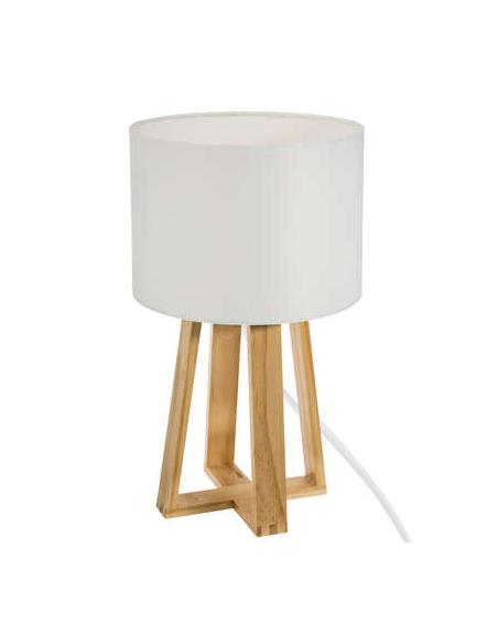 LAMPE MULTIPIED MOLU HAUT 34,5 CM BOIS BLANC