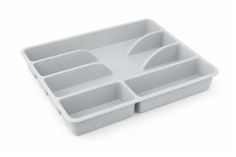 RANGE COUVERTS 5 CASES  GRIS