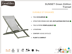 CHILIENNE TRANSAT SUNSET VERT GROSFILLEX FRANCE 2