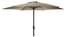 PARASOL Ø3M  MAT ALU  MANIVELLE  6 BALEINES  TAUPE