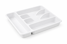 RANGE COUVERTS 5 CASES  BLANC Made in EU